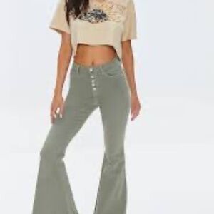 Forever 21 Long High-Rise Flare Jeans  NWT